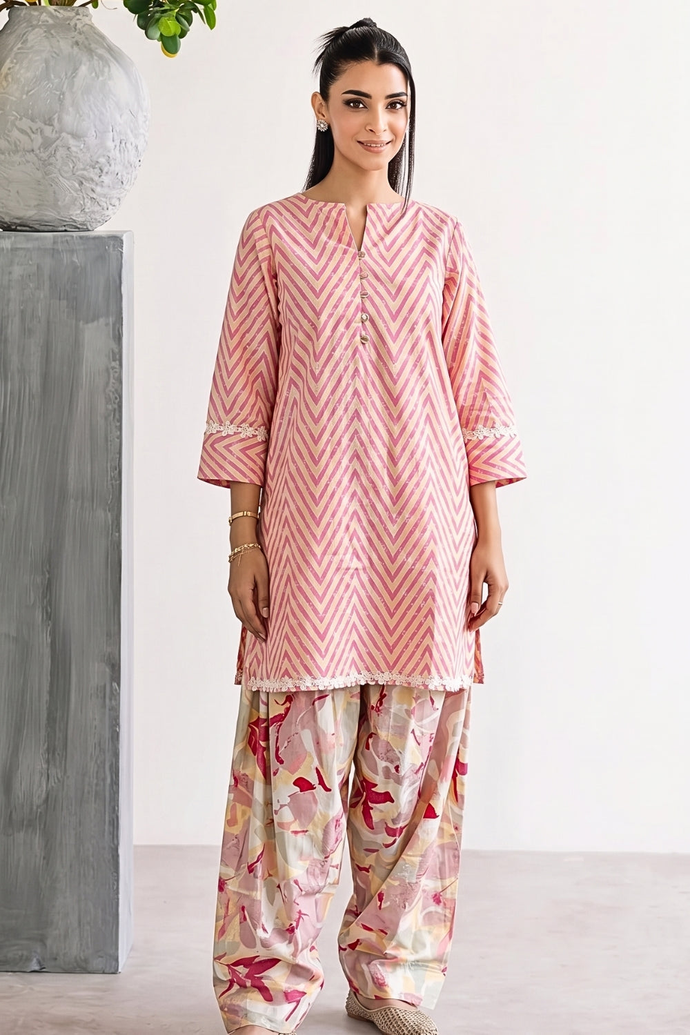 Falsa Pure Cotton Farshi Salwar Set