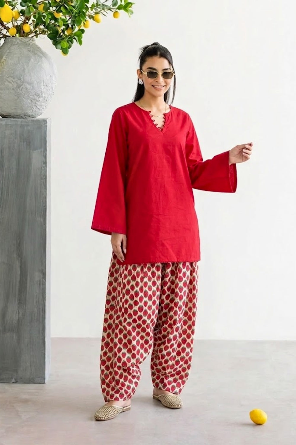 Phirni Pure Cotton Farshi Salwar Set