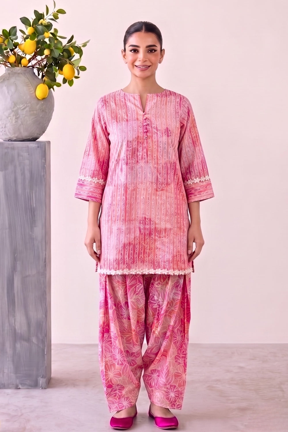 Gulkand Pure Cotton Farshi Salwar Set