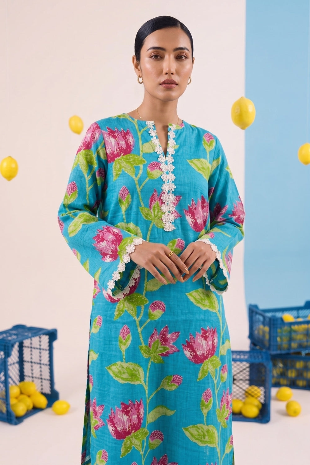 Basanti Pure Cotton Farshi Salwar Set