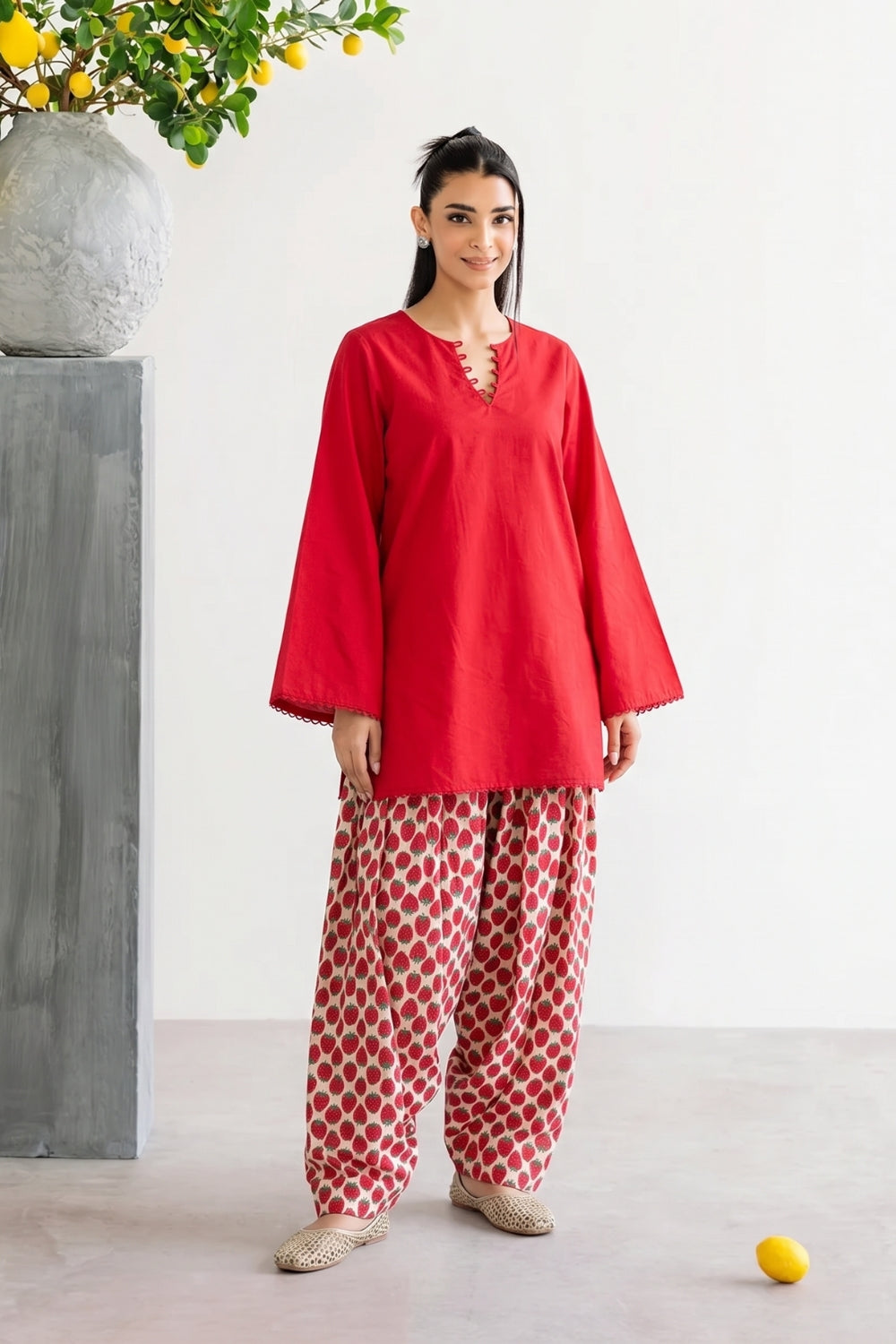 Phirni Pure Cotton Farshi Salwar Set