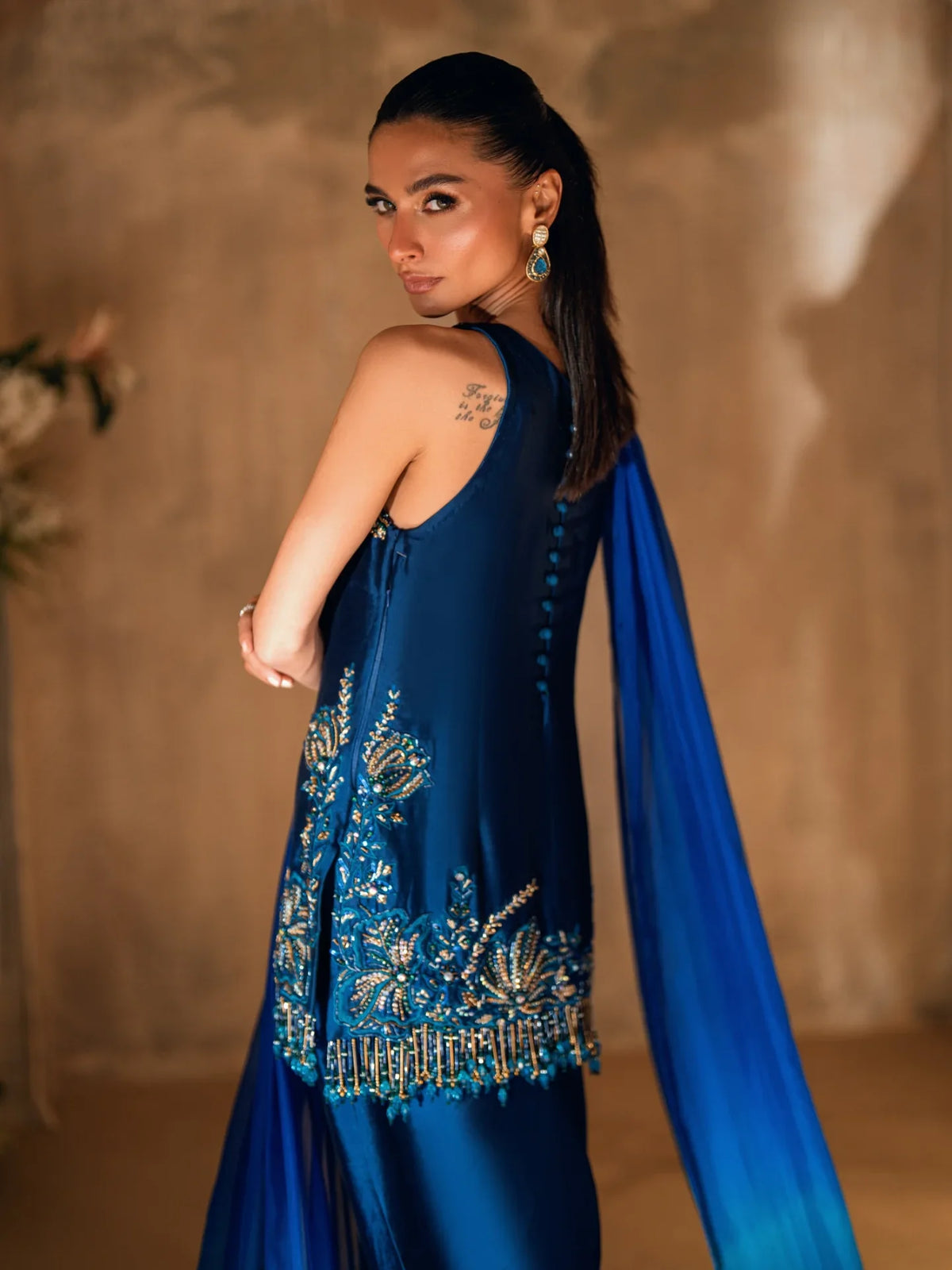 Delphine Embroidered Farshi Salwar Set