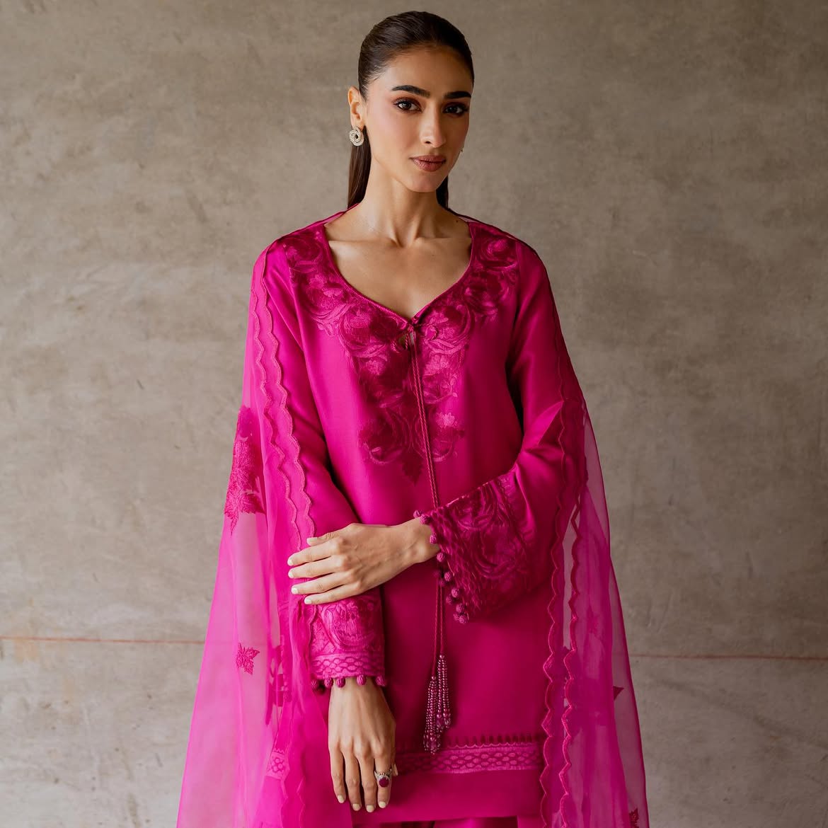 Cerise Farshi Salwar Set