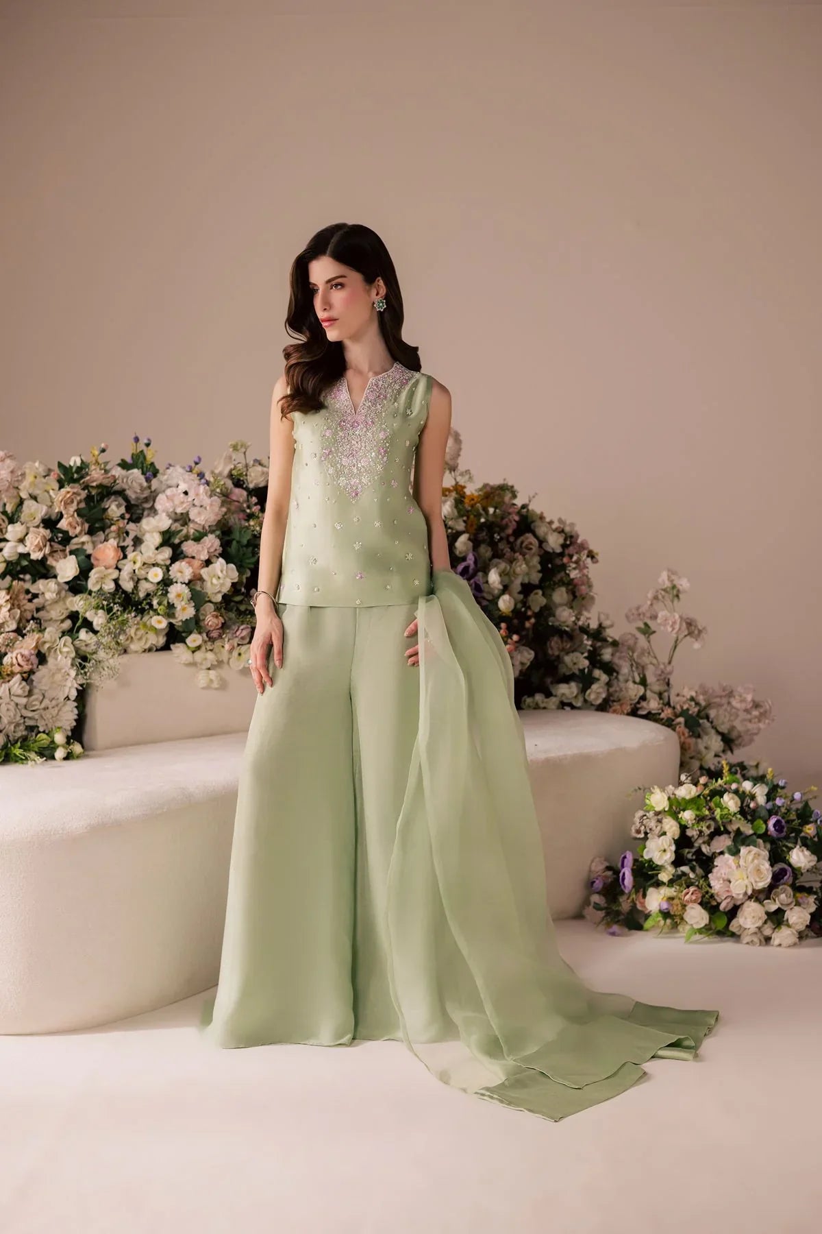 Peridot Sharara Set