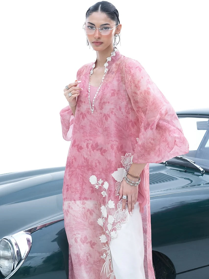 Cascade Balloon Sleeve Kurta Set