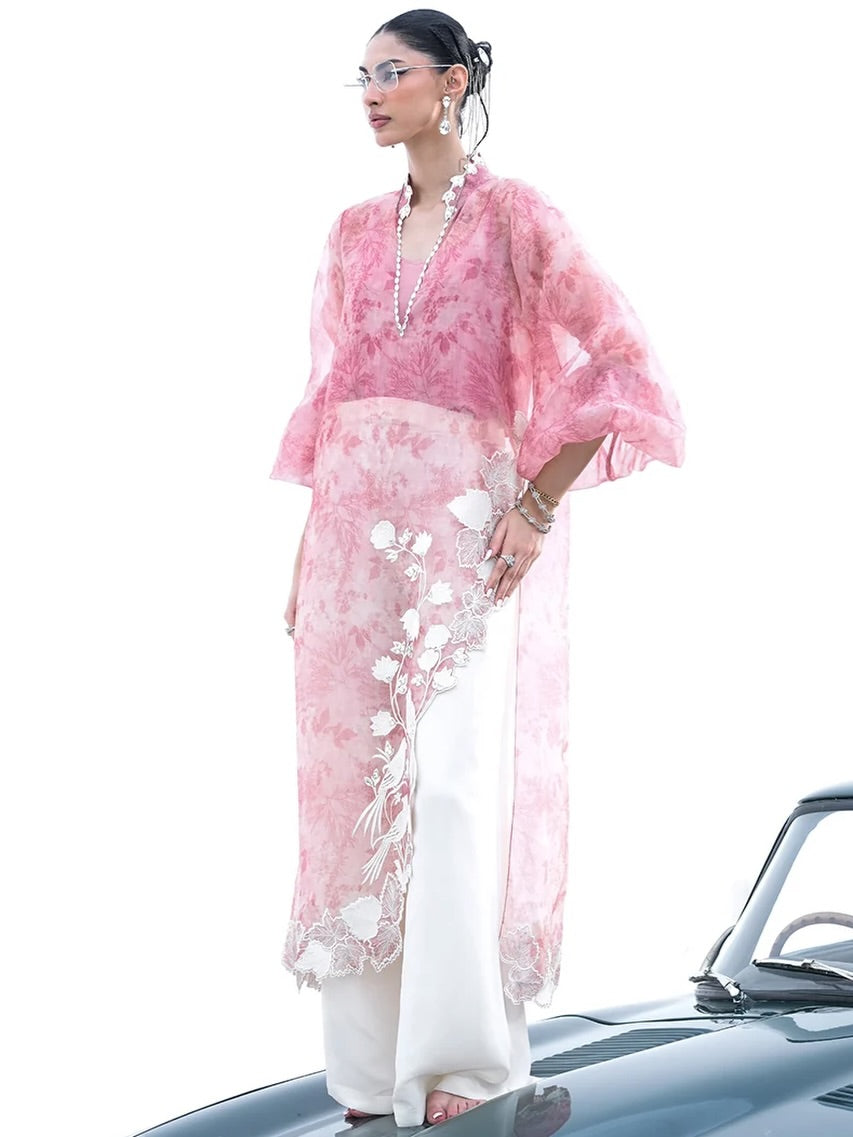 Cascade Balloon Sleeve Kurta Set
